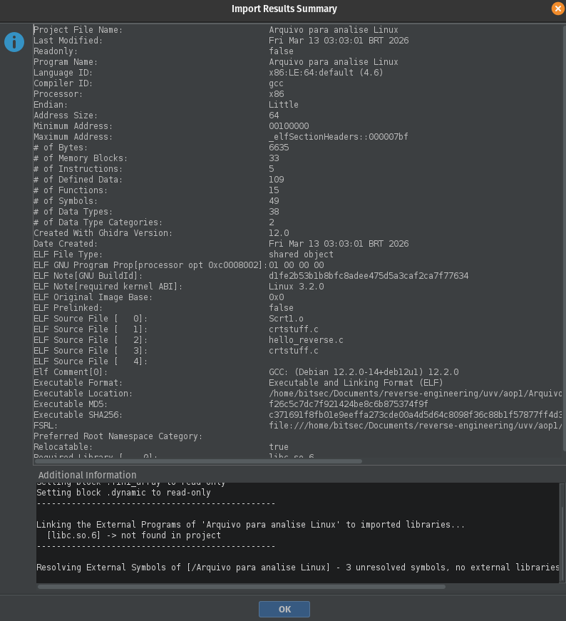 Import Results Summary.