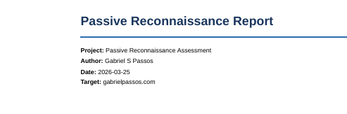 Passive Recoinaissance Pipeline